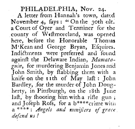 The Pennsylvania Packet, November 24, 1785